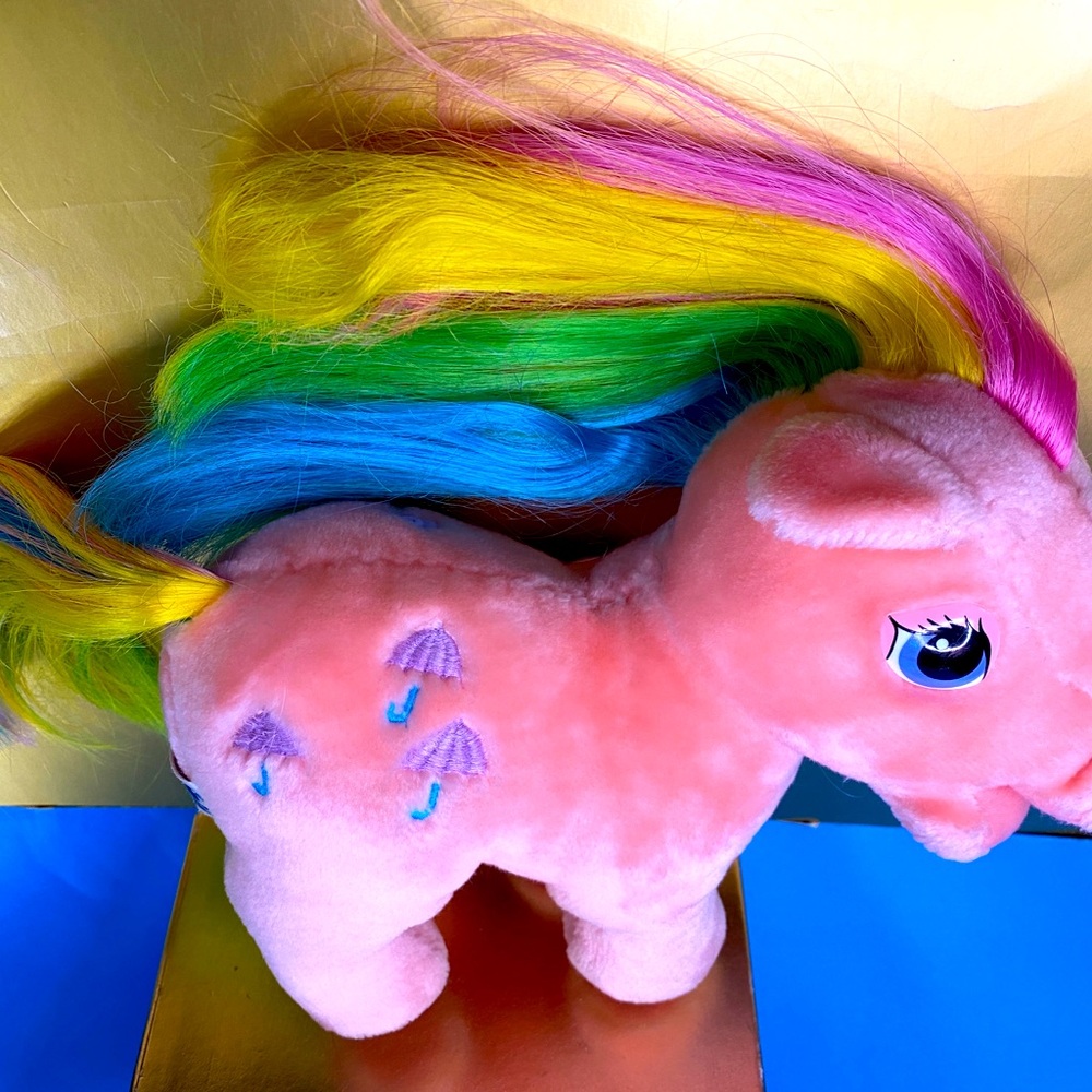 MY LITTLE PONY G1 VTG 1984 ORIGINAL HASBRO SOFTIES PARASOL RAINBOW PONY PLUSH - Picture 5 of 16